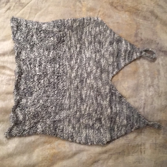 Debut brand!! Gorgeous grey marbled crop top.  OS. - Picture 3 of 3